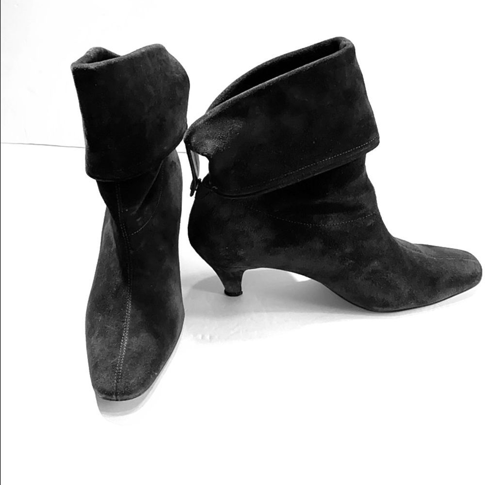Vaneli Dark Brown Suede Booties